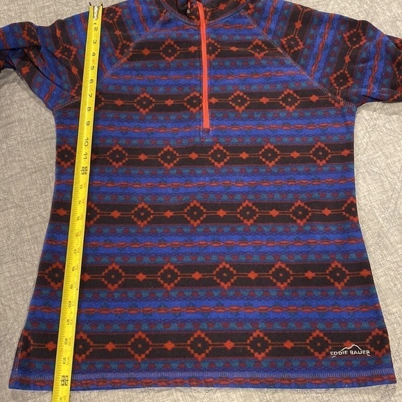 Eddie Bauer Aztec Fleece 1/4 Zip Pullover EUC - Picture 11 of 12